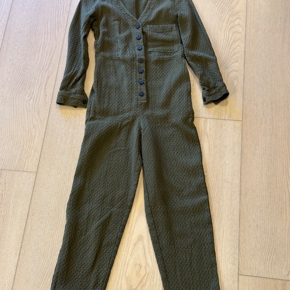 Madewell Green Diamond Jacquard Coverall Jumpsuit - XXS - Picture 2 of 9
